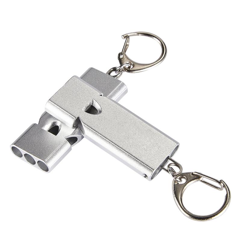 Durable Aluminum Alloy Survival Whistle Tubes Outdoor EDC Tool for Emergency Situations