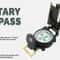 Multifunction Compass Metal Military Green North Indicator for Outdoor Use