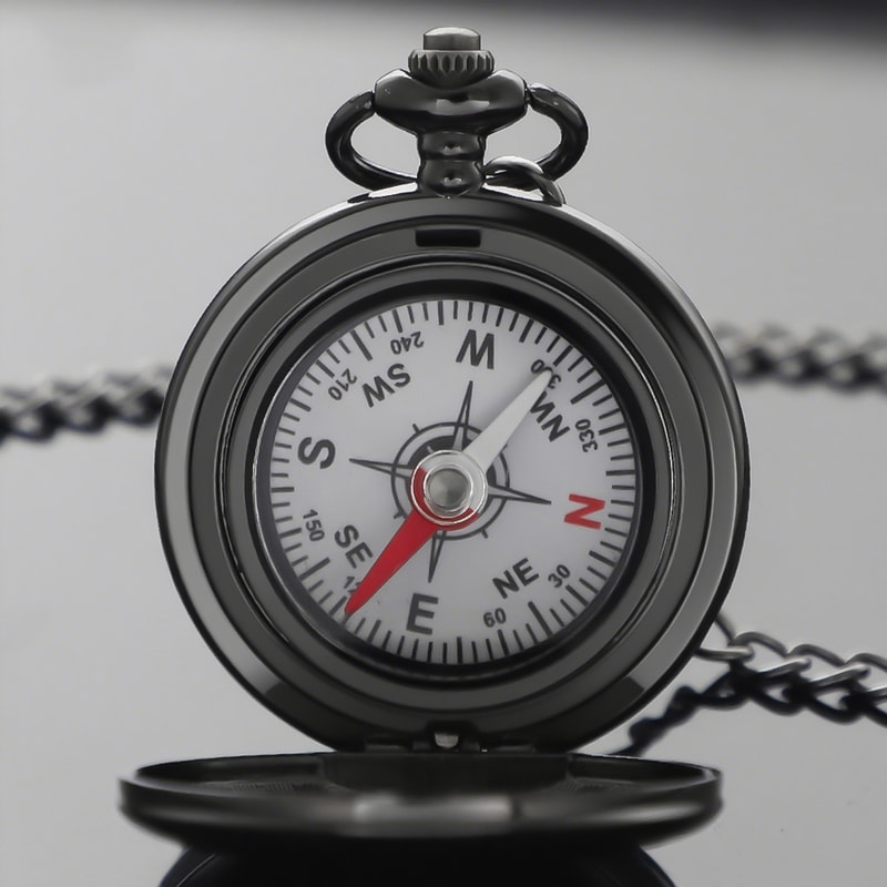 Classic Smooth Design Compass Pocket Watch Outdoor Camping Hiking Navigation Gift For Women And Me 0