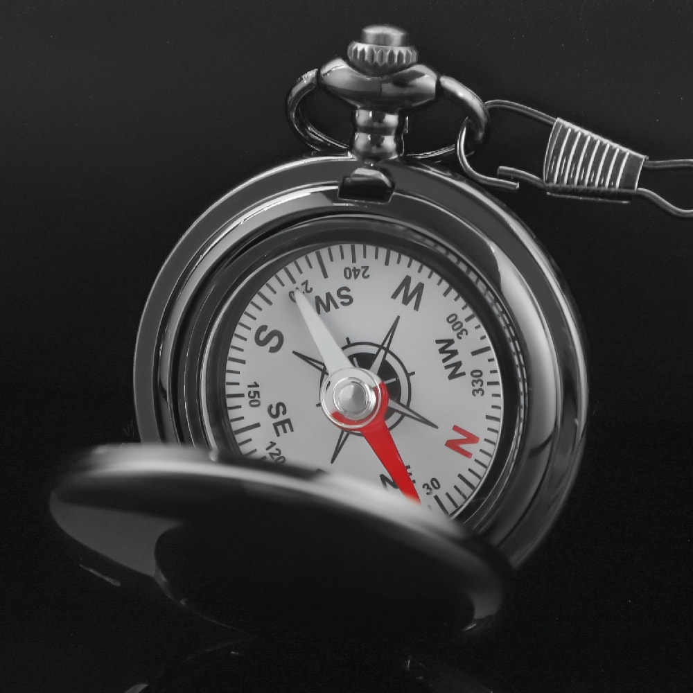 Classic Smooth Design Compass Pocket Watch Outdoor Camping Hiking Navigation Gift For Women And Me 2