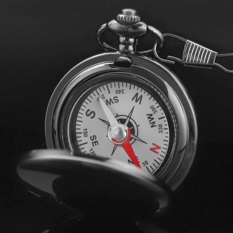 Classic Smooth Design Compass Pocket Watch Outdoor Camping Hiking Navigation Gift For Women And Me 2