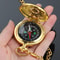 Vintage Brass Pocket Compass Outdoor Navigation Watch for Camping & Hiking