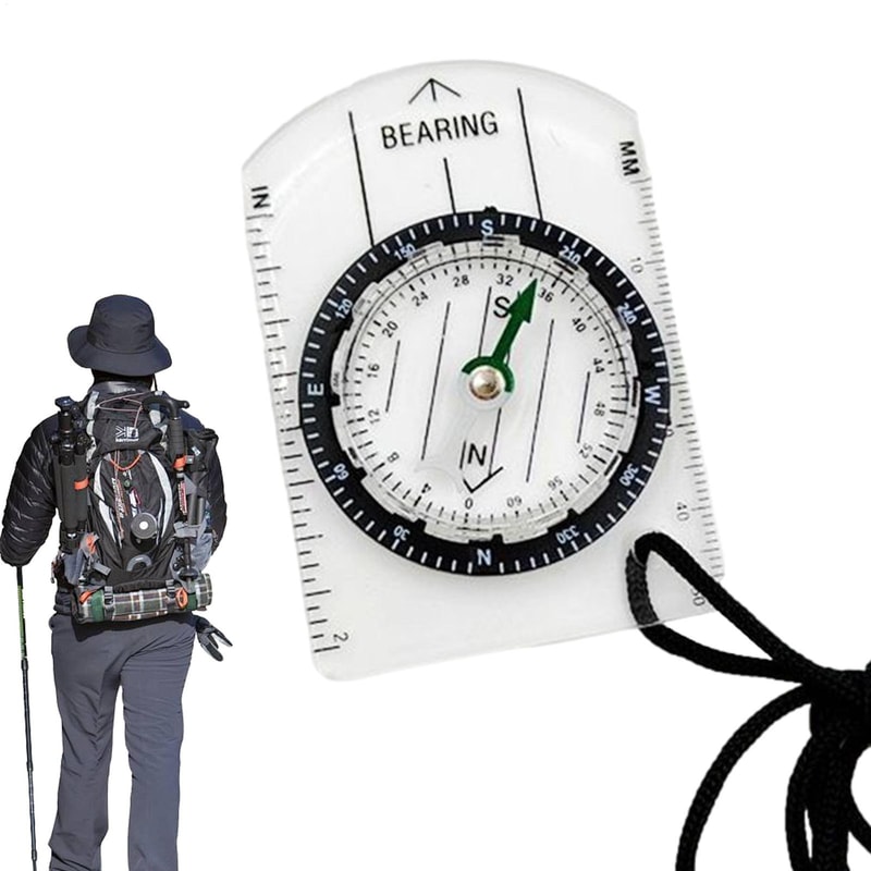 Mini Pocket Compass - Accurate & Durable Hiking Navigation Tool for Outdoor Adventure and Backpacking Travel