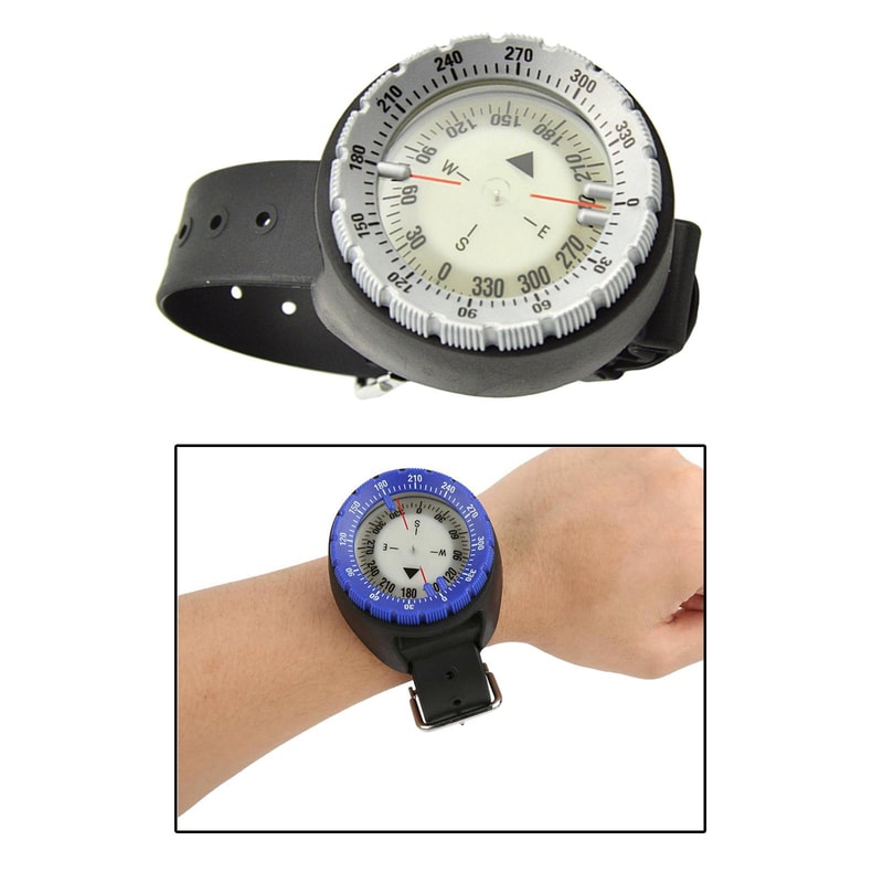 Glow in the Dark Underwater Compass Gauge Durable Navigation Tool for Deep Sea Exploration