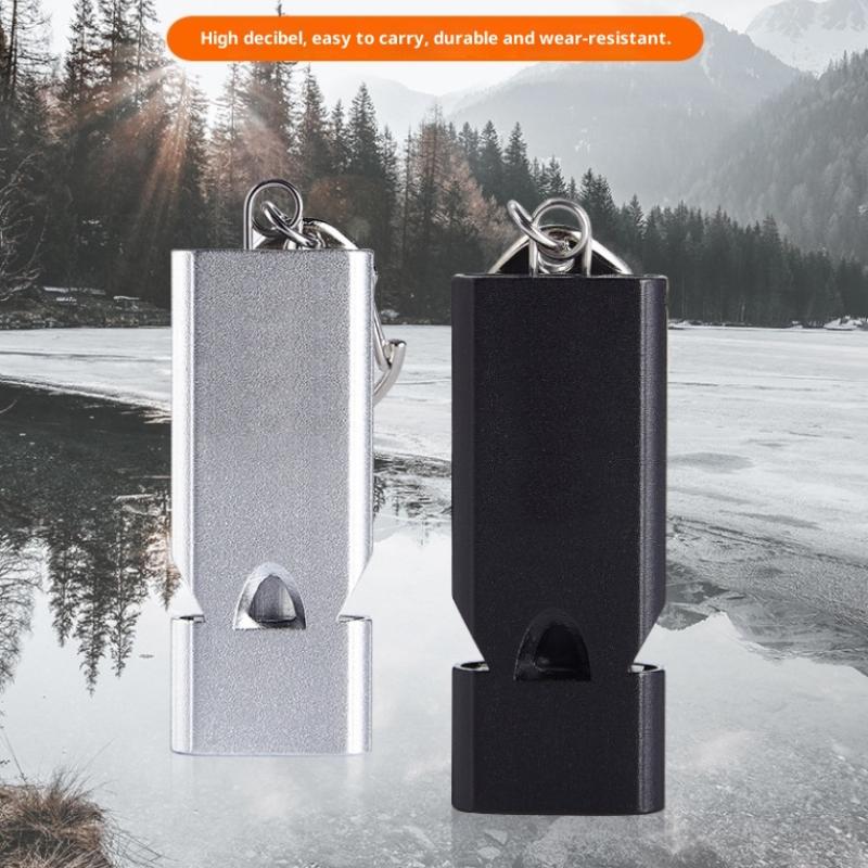 Flat Aluminum Alloy Survival Whistle Tube Outdoor EDC Tool for Emergency Situations