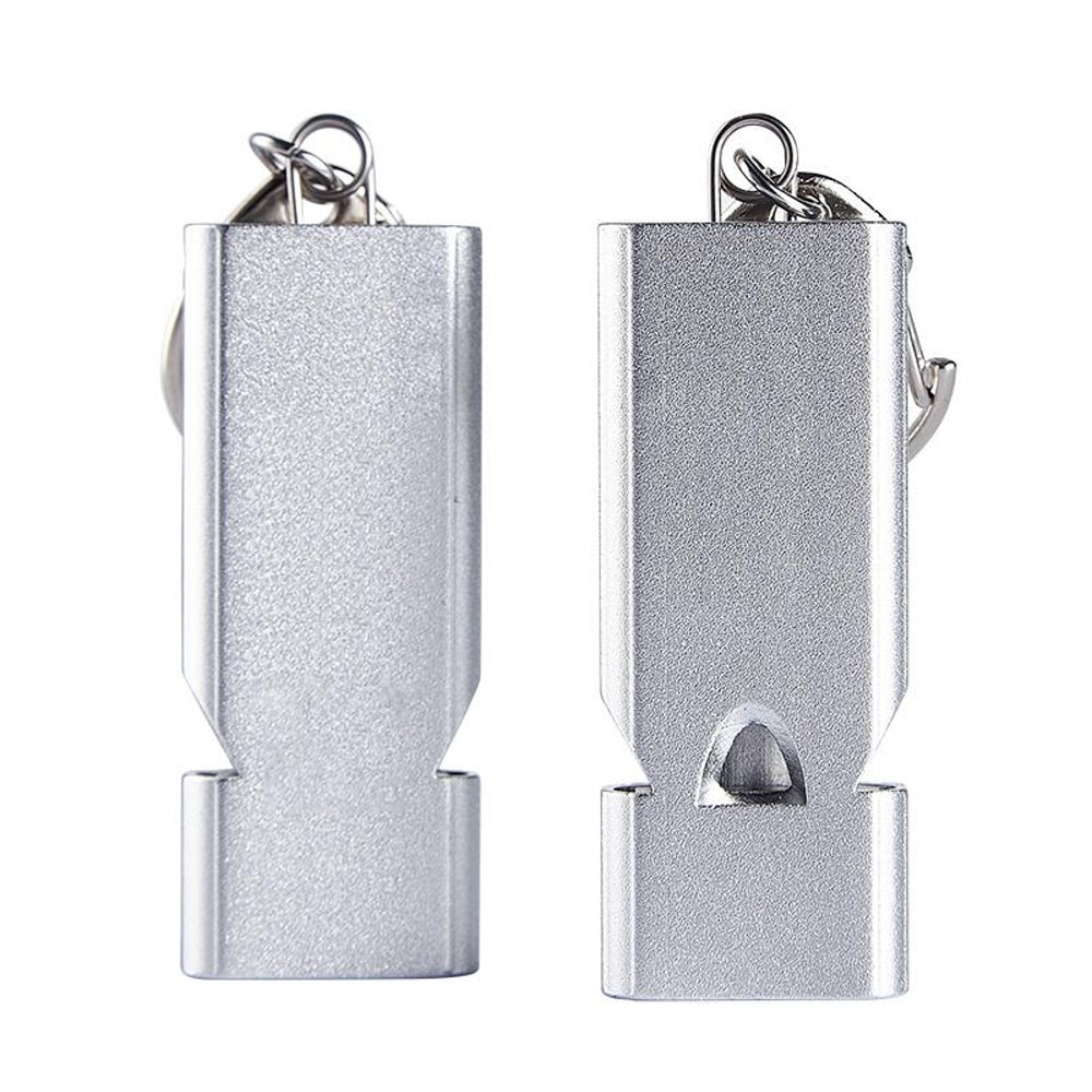 Flat Aluminum Alloy Survival Whistle Tube Outdoor EDC Tool for Emergency Situations