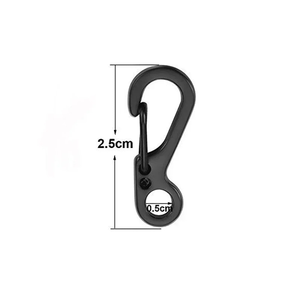 Mini Carabiner Paracord Tactical Gear Hooks Key Chain – Durable EDC Survival Climbing Spring Backpack Clasps Keychain