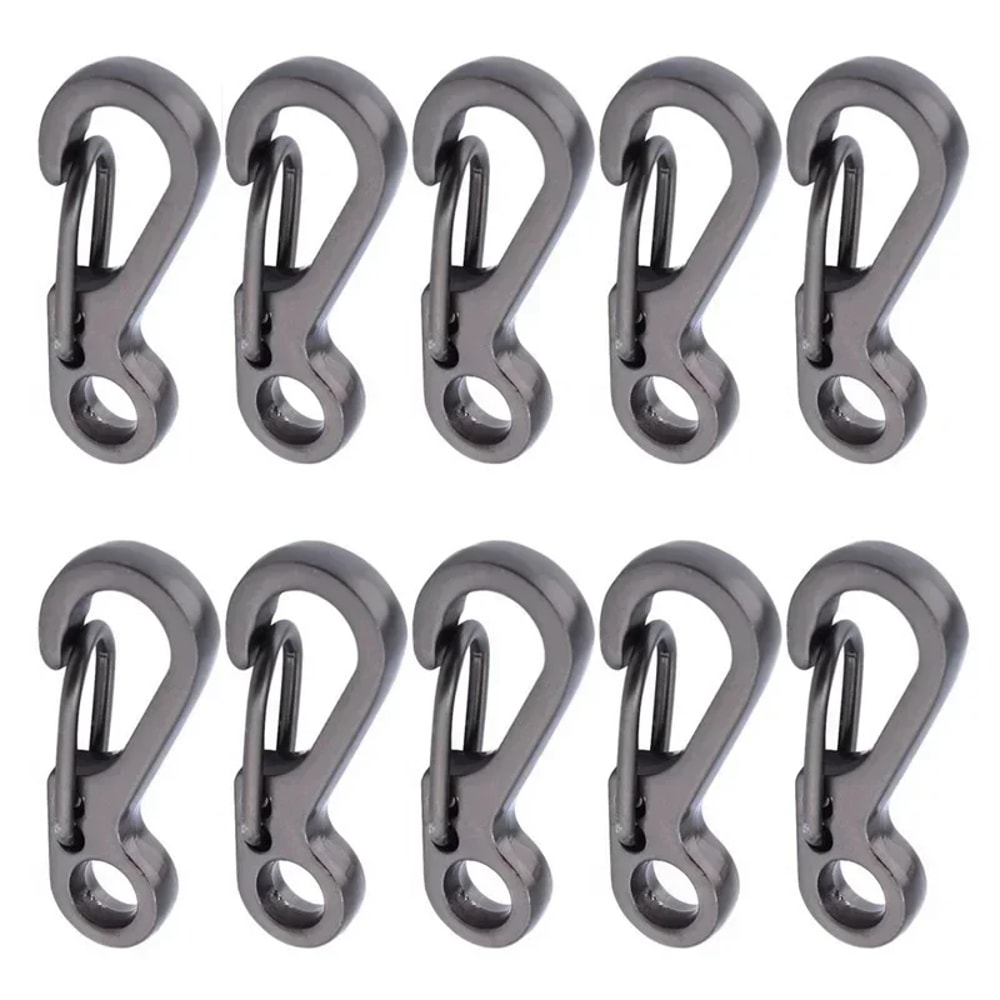 Mini Carabiner Paracord Tactical Gear Hooks Key Chain – Durable EDC Survival Climbing Spring Backpack Clasps Keychain