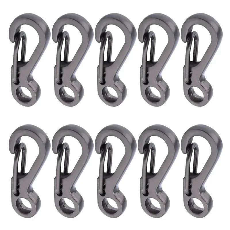 Mini Carabiner Paracord Tactical Gear Hooks Key Chain – Durable EDC Survival Climbing Spring Backpack Clasps Keychain
