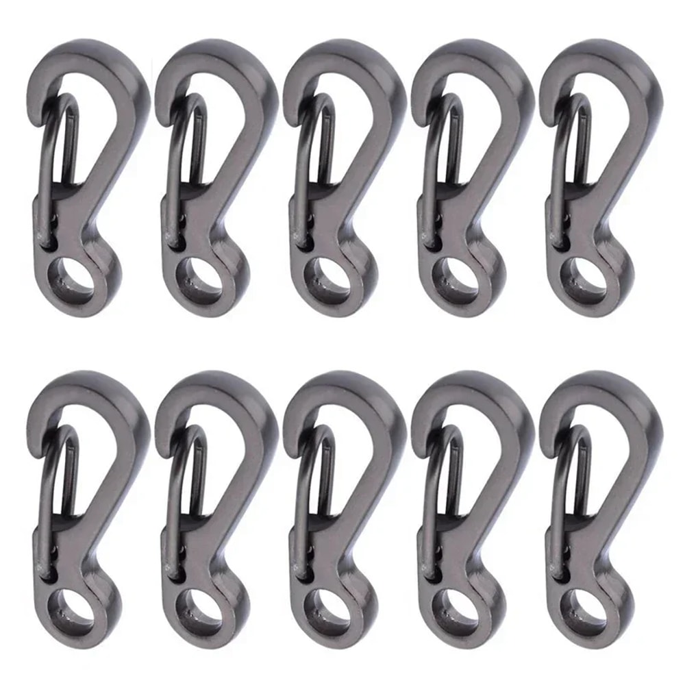 Mini Carabiner Paracord Tactical Gear Hooks Key Chain – Durable EDC Survival Climbing Spring Backpack Clasps Keychain