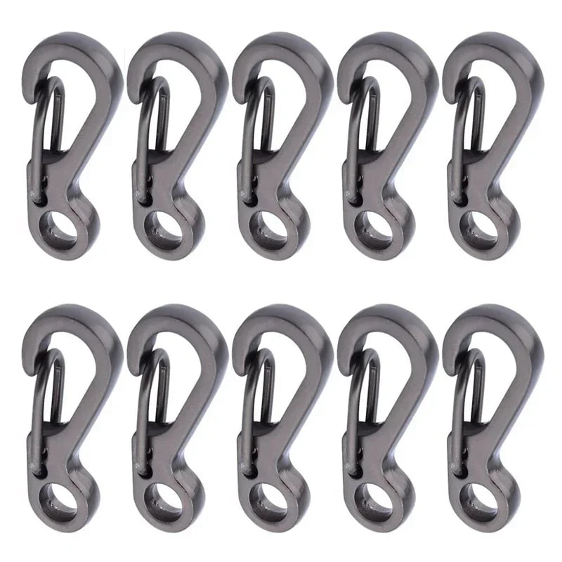 Mini Carabiner Paracord Tactical Gear Hooks Key Chain – Durable EDC Survival Climbing Spring Backpack Clasps Keychain