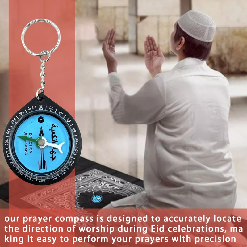 Multi-Functional Travel Compass Keychain for Prayer & Outdoor Adventure