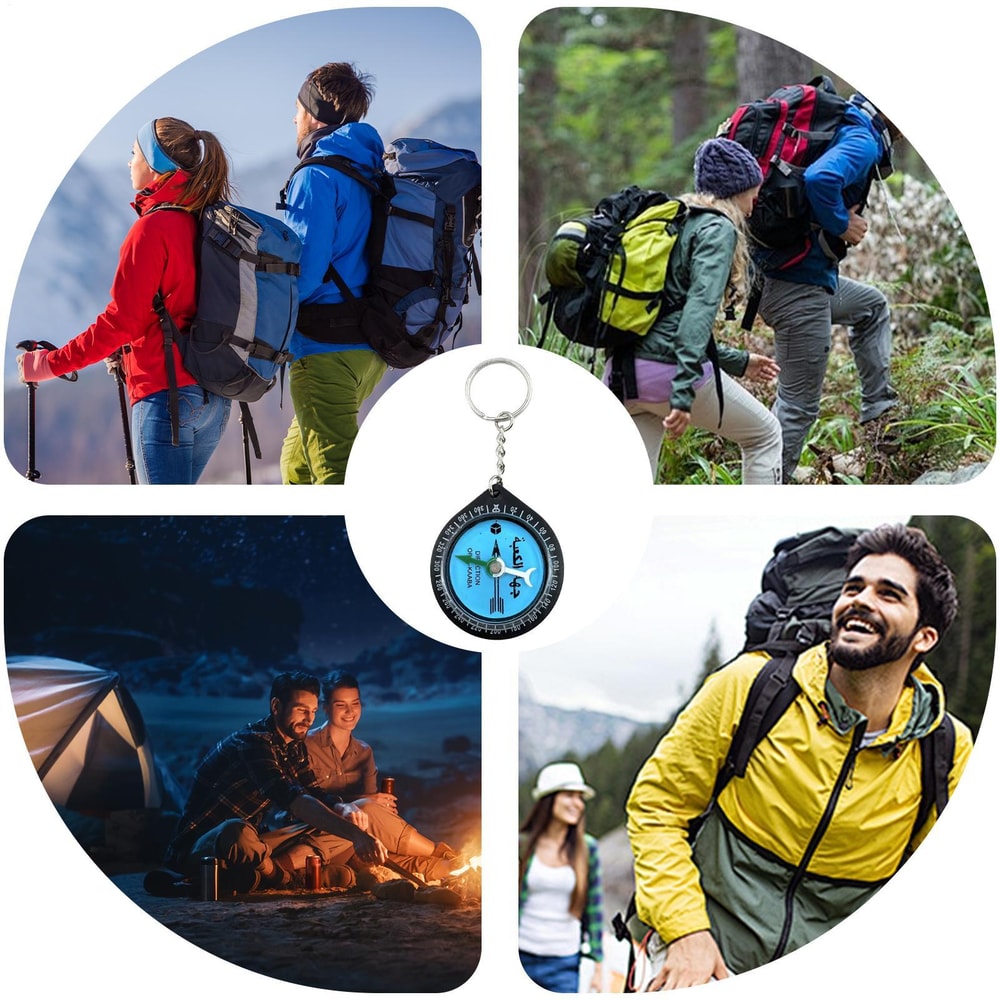 Multi-Functional Travel Compass Keychain for Prayer & Outdoor Adventure