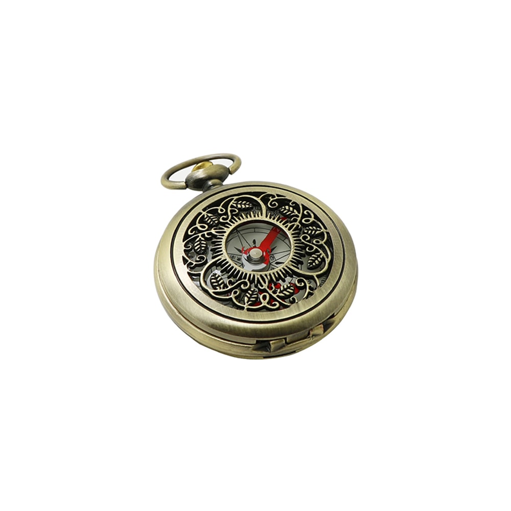 Retro Brass Pocket Compass Waterproof, Portable Navigation for Outdoor Adventures