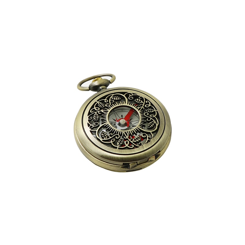 Retro Brass Pocket Compass Waterproof, Portable Navigation for Outdoor Adventures