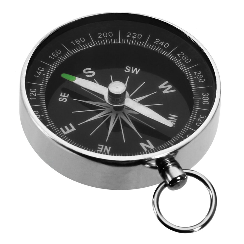 Stainless Steel Pocket Compass Outdoor Hiking, Camping & Navigation Tool