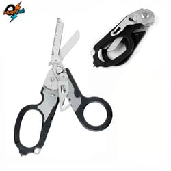 muqinush multi-functional stainless steel emergency scissors – compact, portable folding tool for outdoor adventures
