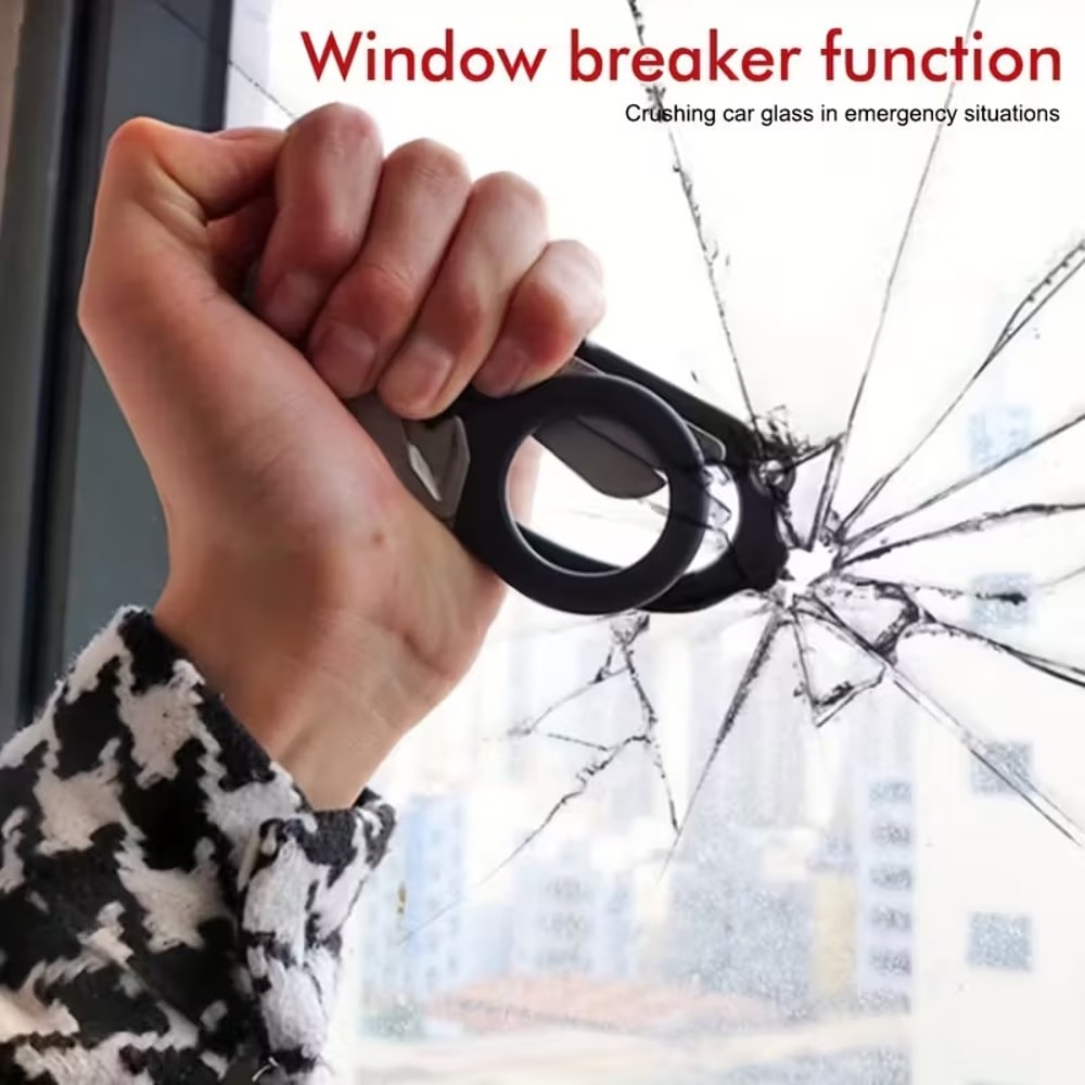 MuqiNush Multifunctional Stainless Steel Emergency Scissors Compact Portable Folding Tool For Outd 4