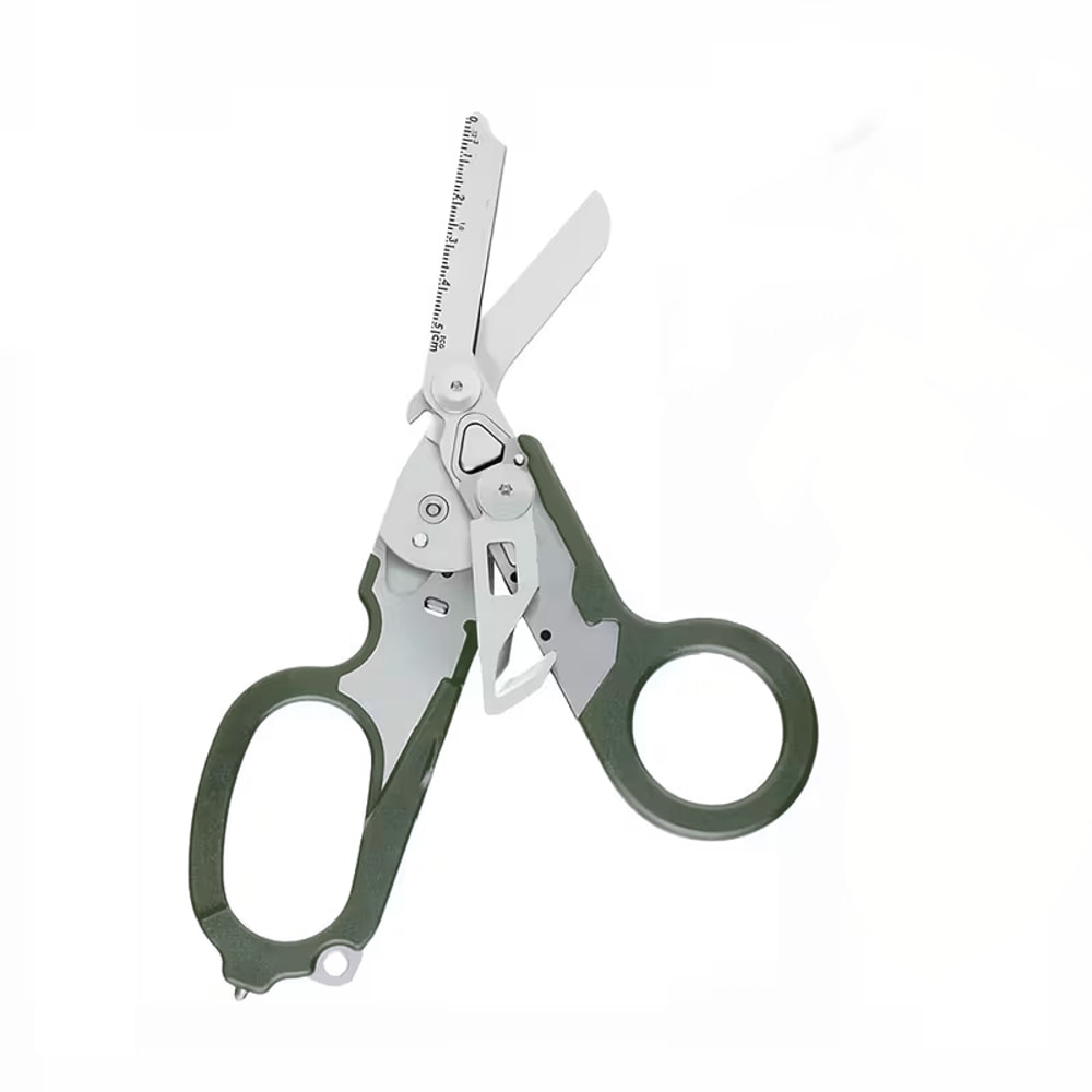 MuqiNush Multifunctional Stainless Steel Emergency Scissors Compact Portable Folding Tool For Outd 6