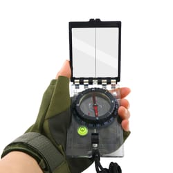 precision map compass with slope meter & glow in the dark waterproof navigation tool for hiking and camping