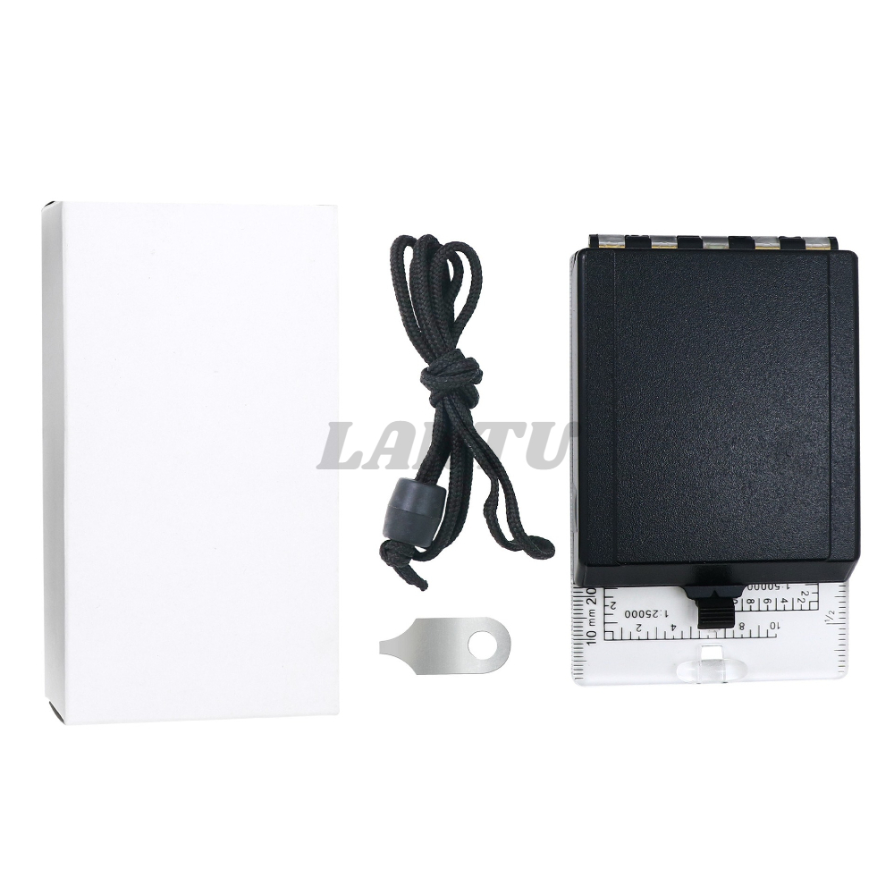 Precision Map Compass with Slope Meter & Glow in the Dark Waterproof Navigation Tool for Hiking and Camping