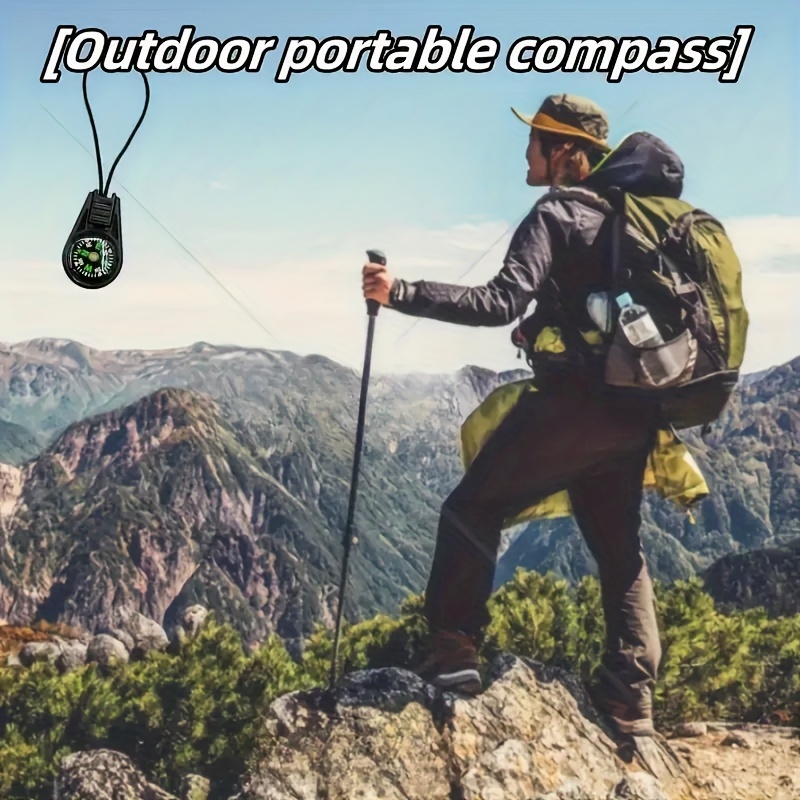 Portable Mini Compass for Outdoor Adventures Hiking, Camping, Travel Survival Tool