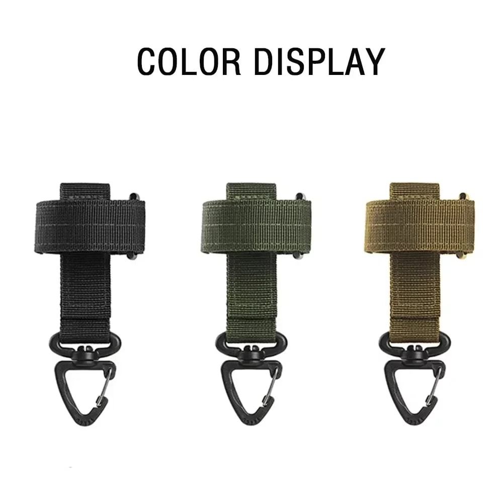 Tactical Gear Keychain Hook – Durable Mountaineering Pouch Belt Clip for Gloves, Rope, and Camping Gear
