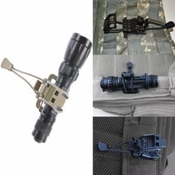 tactical flashlight clip molle hiking accessories hanging buckle shovel clamp axe clamp bracket backpack