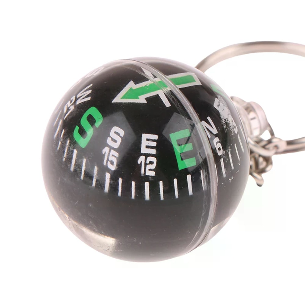 Portable Emergency Compass Keychain Lightweight Survival Tool for Hiking & Camping