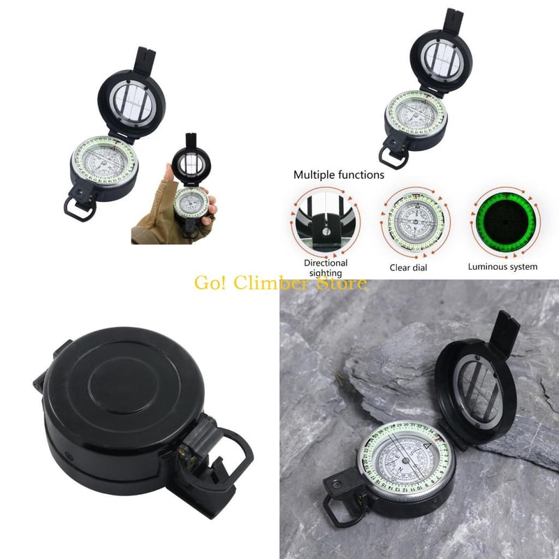 Vintage Luminous Pocket Compass for Camping, Hiking & Backpacking Durable Navigation Tool