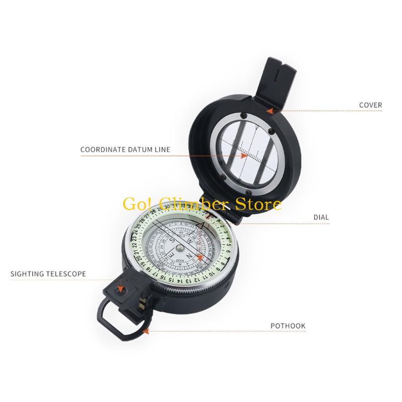 Vintage Luminous Pocket Compass for Camping, Hiking & Backpacking Durable Navigation Tool