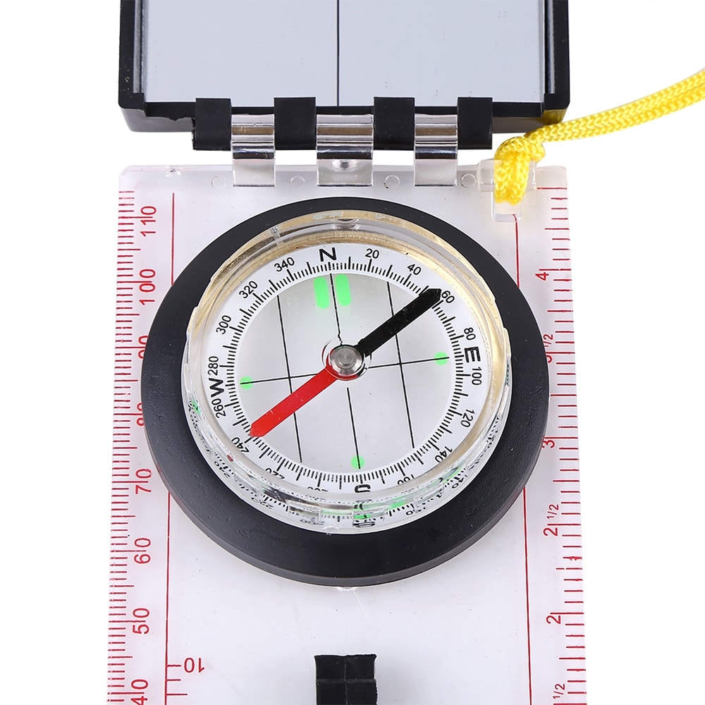 Multi-Functional Compass with Mapping Ruler & Mirror Emergency Kit for Outdoor Adventures