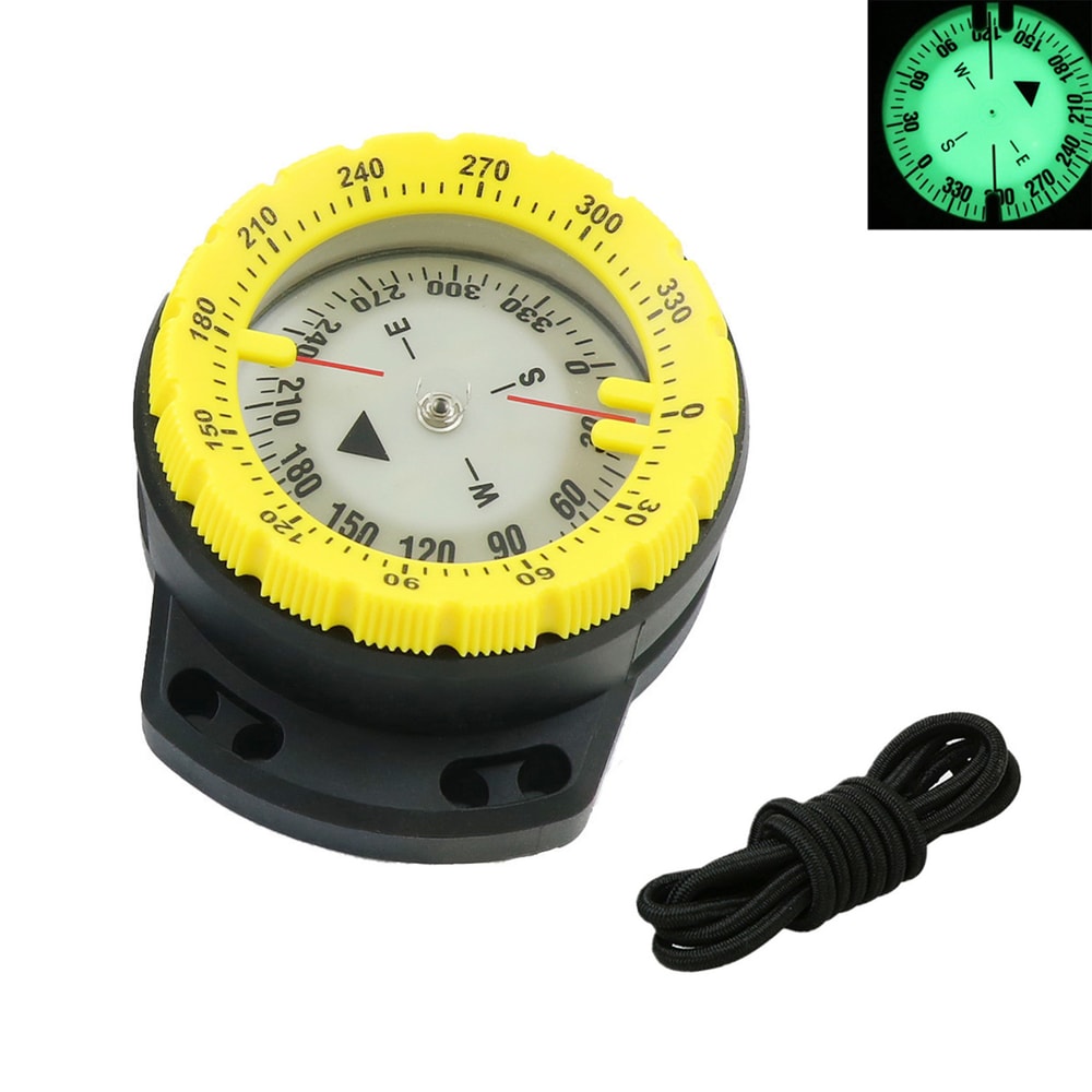 Underwater Diving Compass Luminous Waterproof Dive Wrist Compass With Elastic Rope For Navigation 5