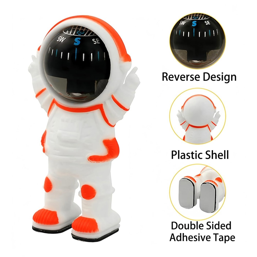 Creative Car Compass Decor Easy Installation Dashboard Accessory, Cool Navigation Gadget for Vehicles