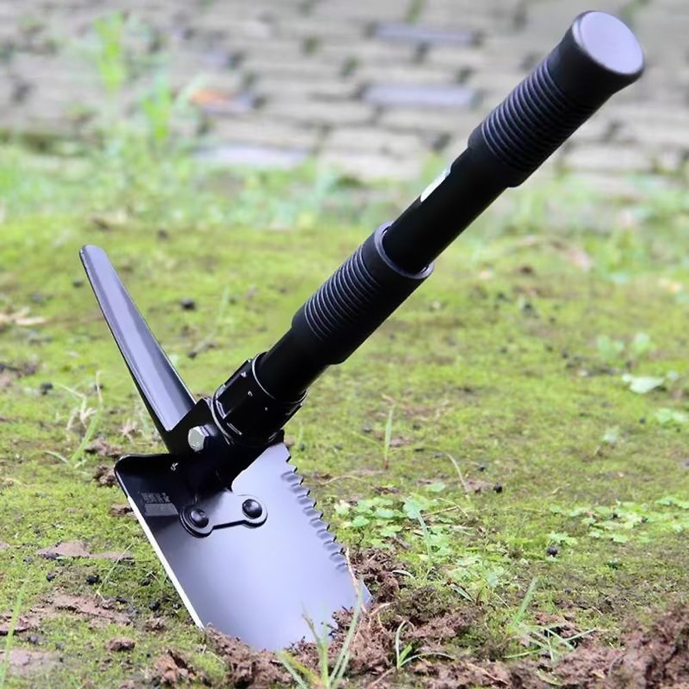 Multi-Functional Military Shovel – Manganese Steel, Heavy Duty Outdoor Camping & Survival Tool