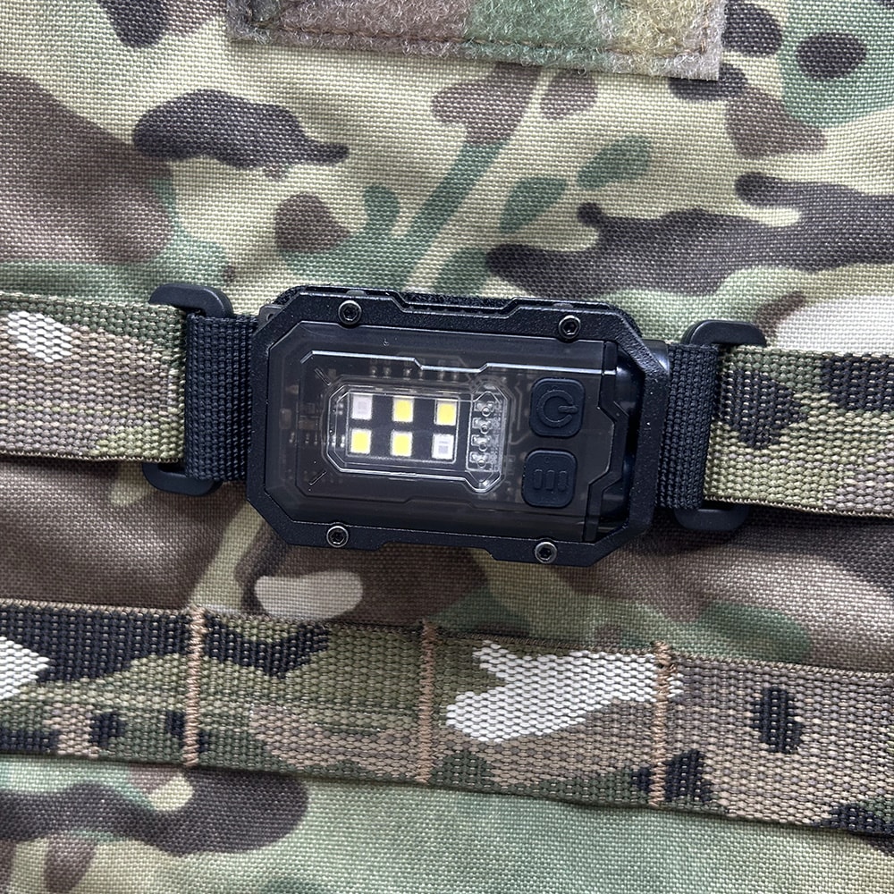 Portable Tactical Flashlight Mini LED Light with Hook Loop Plate for Hiking, Camping, and Safety Use