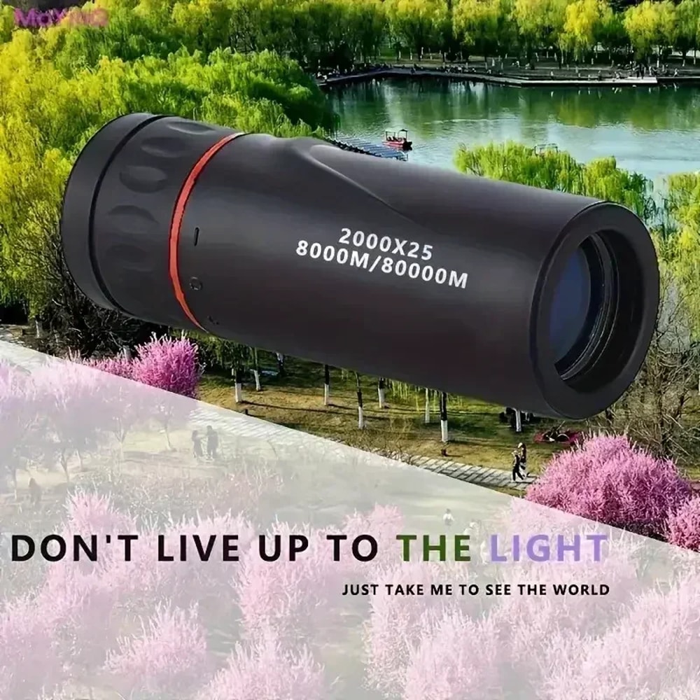 Outdoor HD Monocular Telescope with Holder Perfect for Camping, Hunting, and Birdwatching