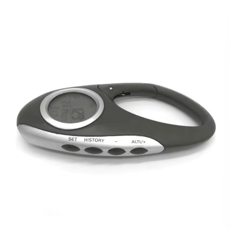 Portable Outdoor Altimeter Carabiner with Barometer & Thermometer Multi-Function Fishing & Hiking Weather Meter