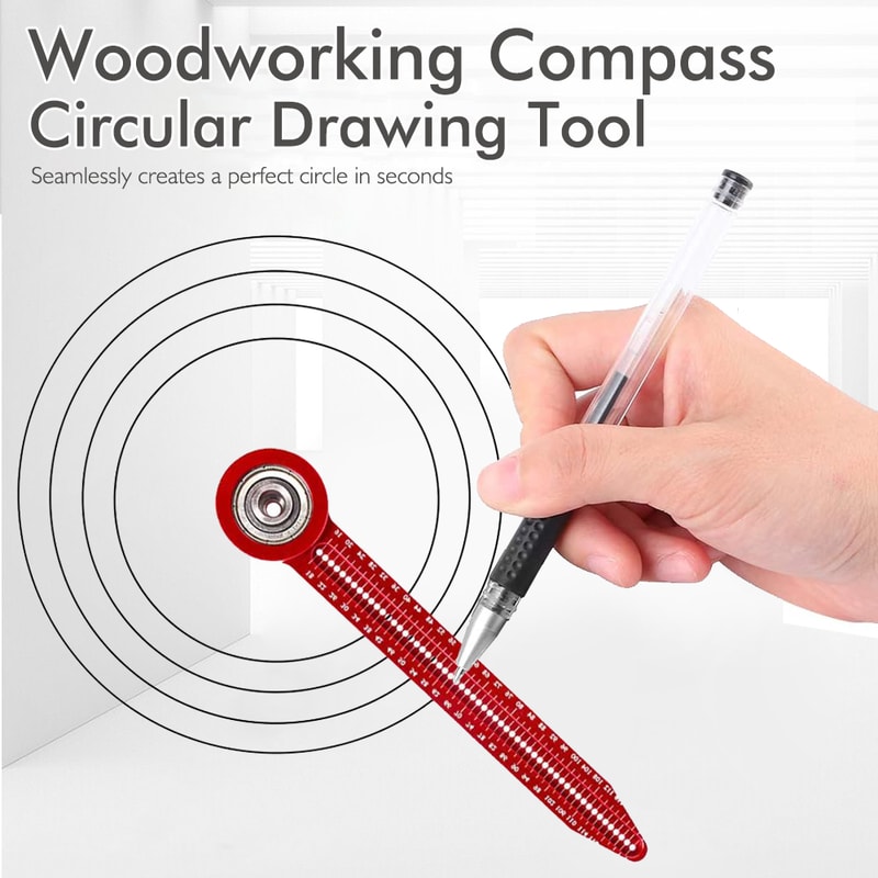 High Precision Woodworking Drawing Compass & Hole Ruler Tool for Accurate Marking and Measurement