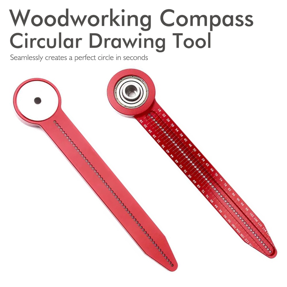 High Precision Woodworking Drawing Compass & Hole Ruler Tool for Accurate Marking and Measurement