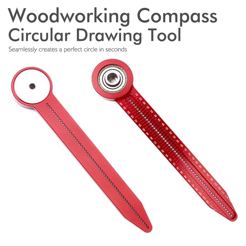 High Precision Woodworking Drawing Compass & Hole Ruler Tool for Accurate Marking and Measurement