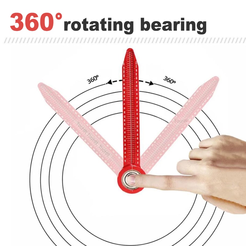 High Precision Woodworking Drawing Compass & Hole Ruler Tool for Accurate Marking and Measurement