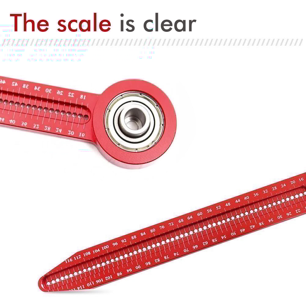 High Precision Woodworking Drawing Compass & Hole Ruler Tool for Accurate Marking and Measurement