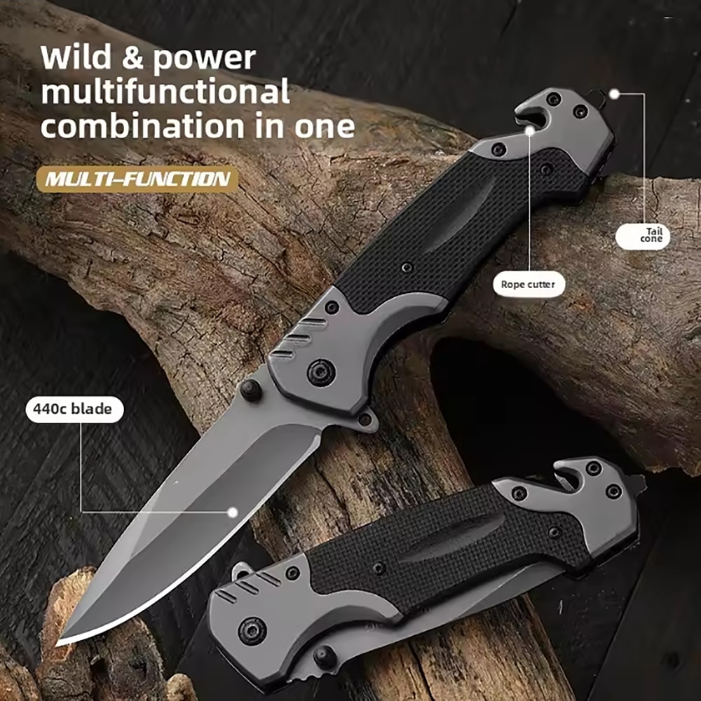 Men's EDC Pocket Knife Folding Tactical Knife for Outdoor Survival, Camping, and Hunting