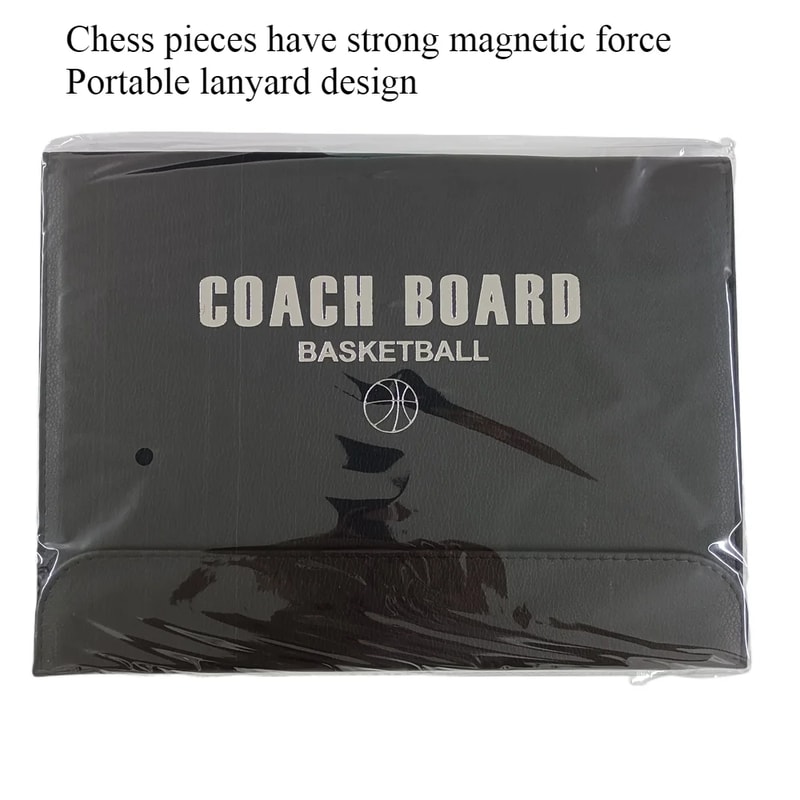 Portable Magnetic Basketball Coaching Board Folding Clipboard for Strategy Training