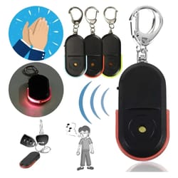 smart key finder alarm with led torch and panic whistle locator for lost keys remote tracker