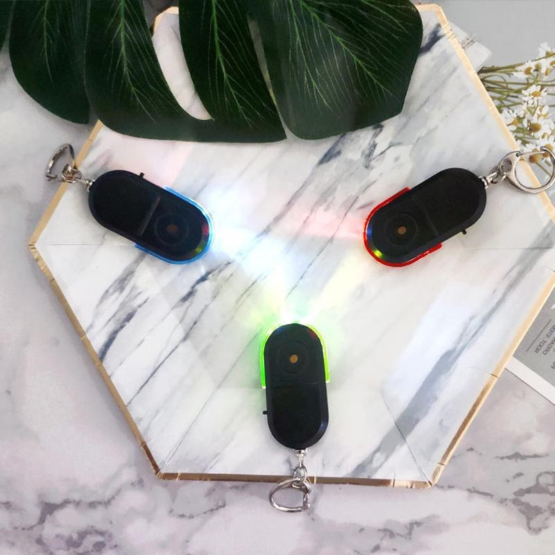 Smart Key Finder Alarm with LED Torch and Panic Whistle Locator for Lost Keys Remote Tracker