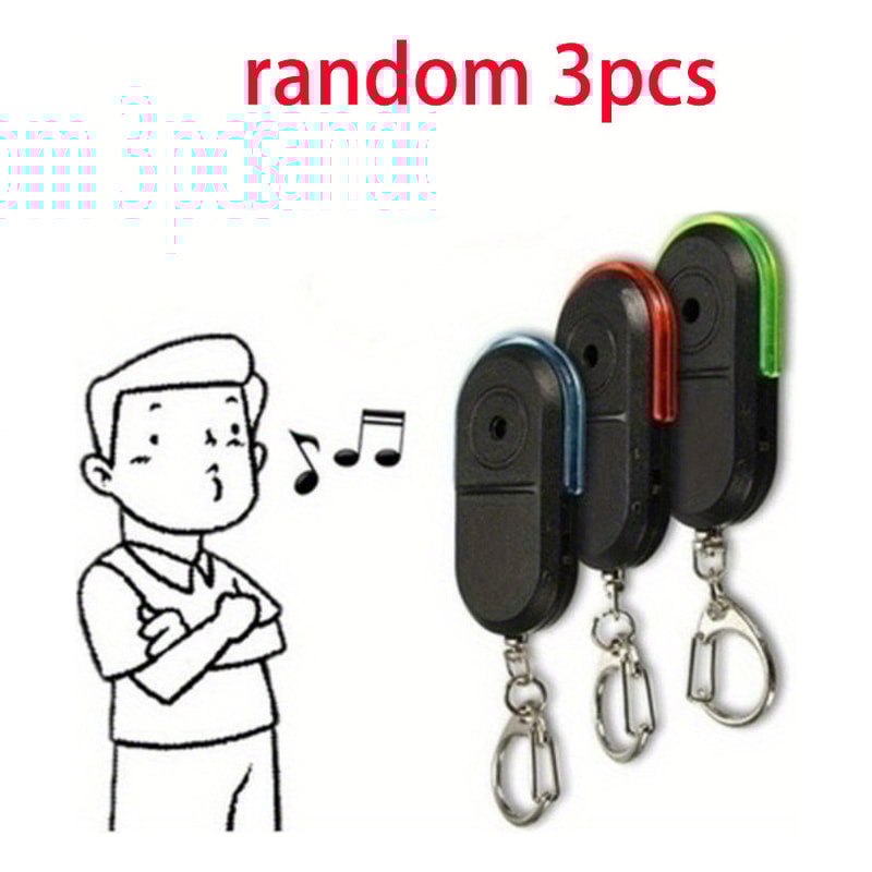 Smart Key Finder Alarm with LED Torch and Panic Whistle Locator for Lost Keys Remote Tracker