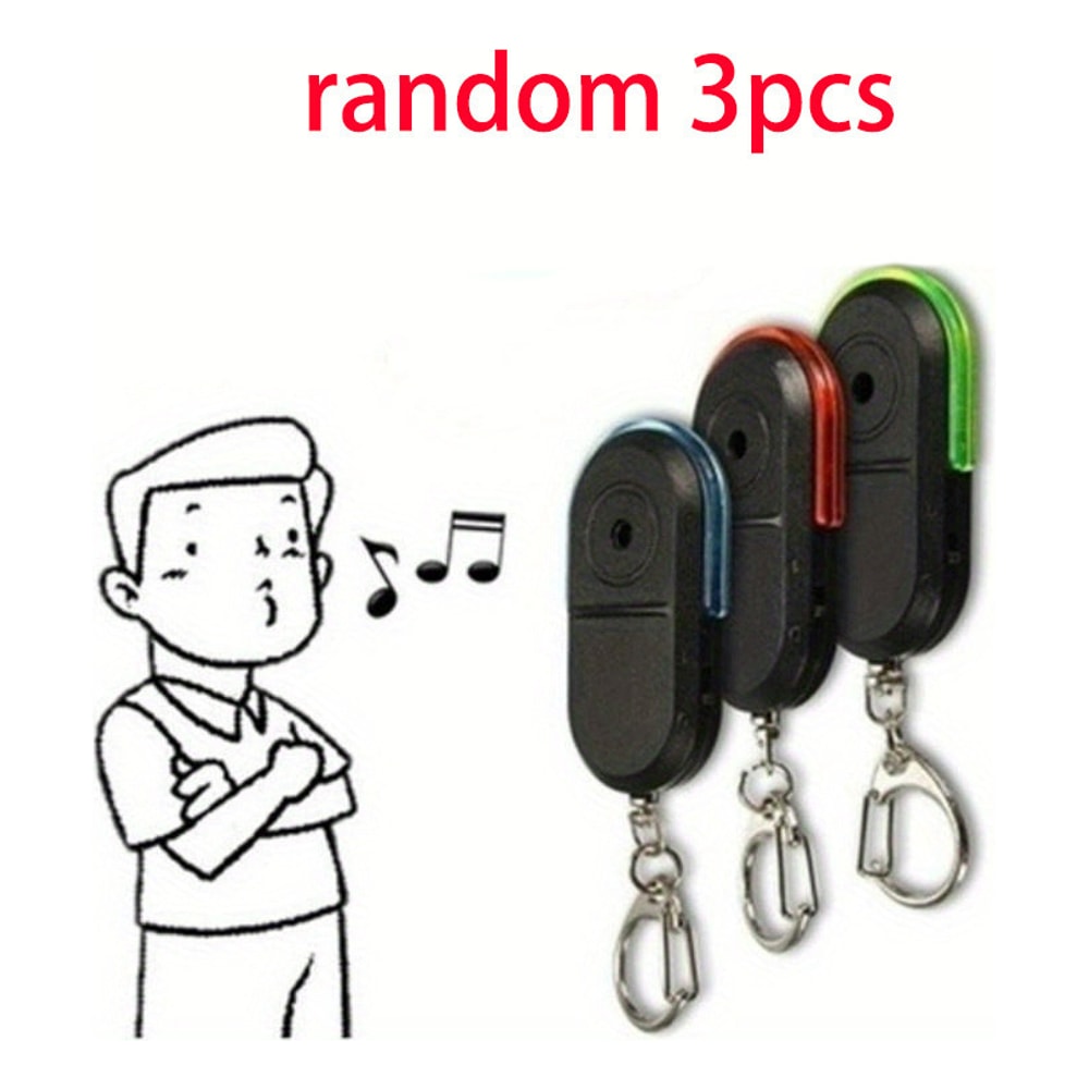 Smart Key Finder Alarm with LED Torch and Panic Whistle Locator for Lost Keys Remote Tracker