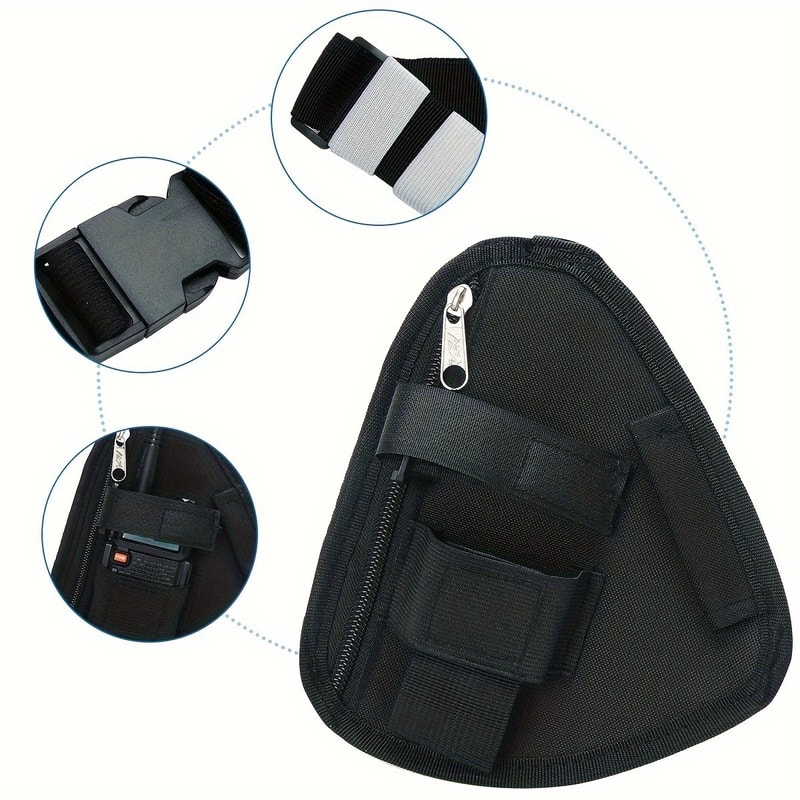 Tactical Walkie Talkie Chest Bag Adjustable Radio Harness Storage Pack